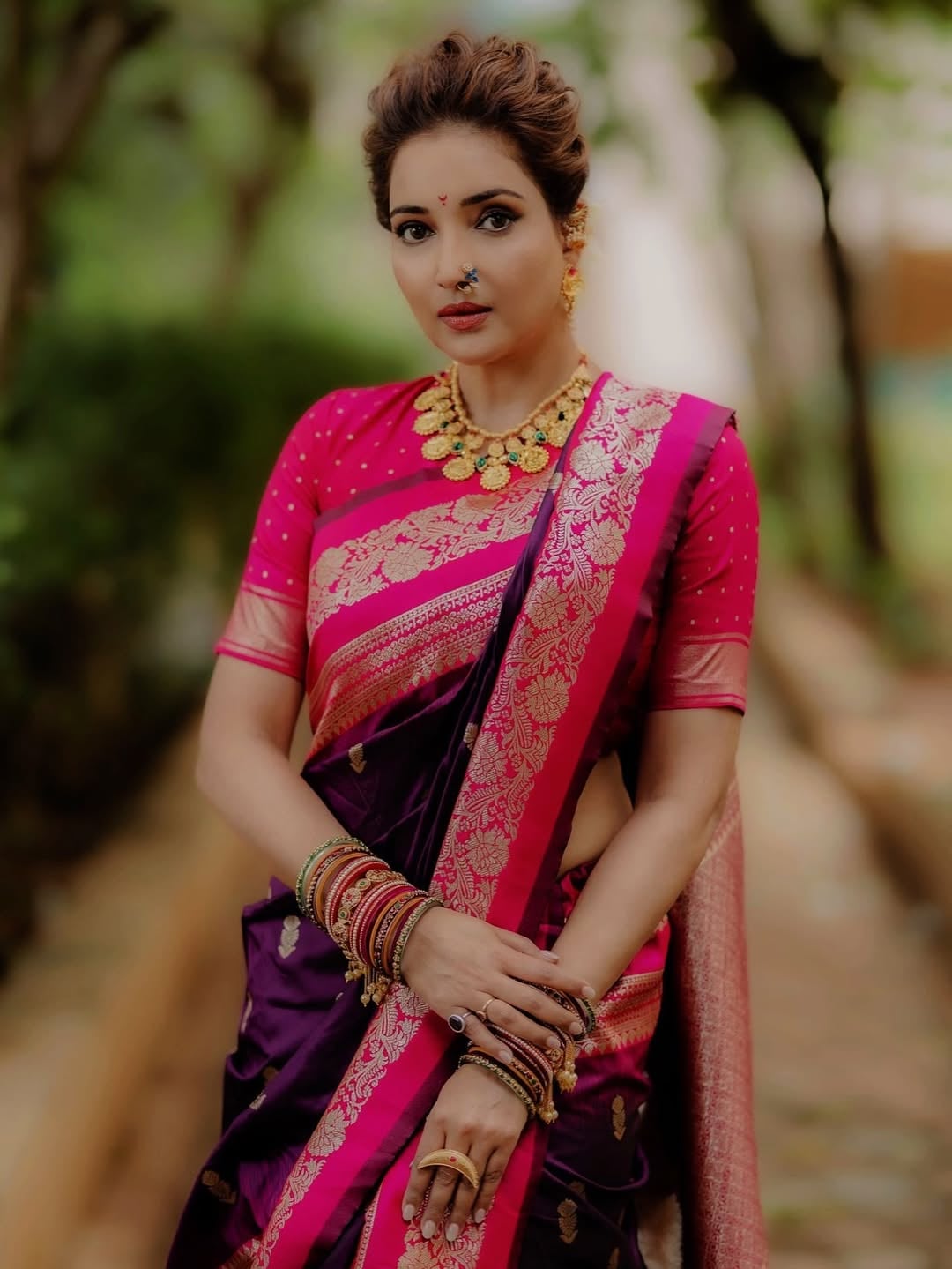 Rupali Bhosle Mangalagaur 2025 Look