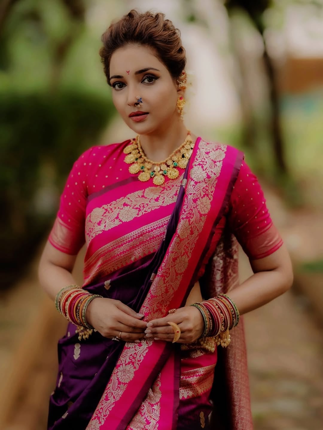 Rupali Bhosle Mangalagaur 2025 Look