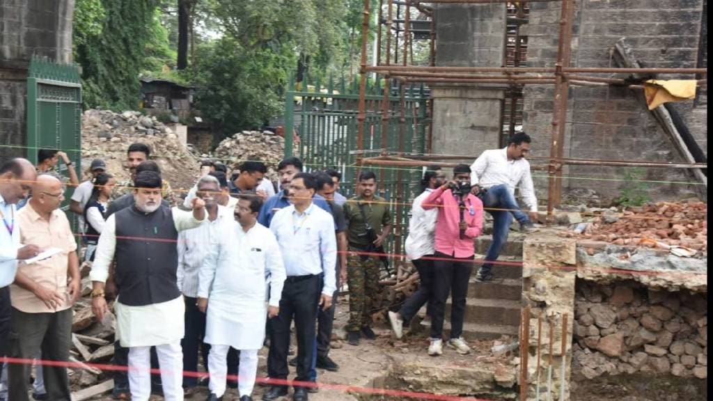 Marathi Language Minister Uday Samant inspected the work of the Sangeet Surya Keshavrao Bhosale Theatre