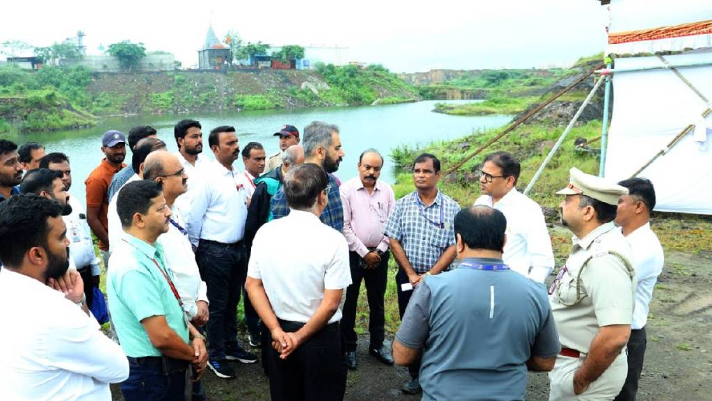 Ganeshotsav 2025 Pimpri Chinchwad Municipal Corporation Commissioner Shekhar Singh inspected the Ganesh immersion ghats pune print news
