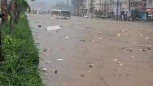 Shilphata road turns into a river due to encroachments and blocked natural streams Kalyan Dombivli