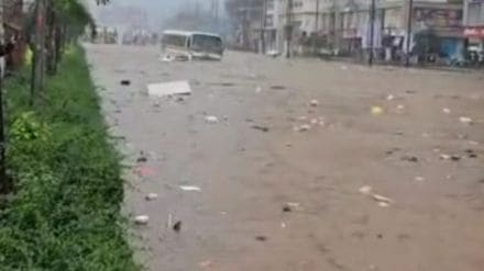 Shilphata road turns into a river due to encroachments and blocked natural streams Kalyan Dombivli