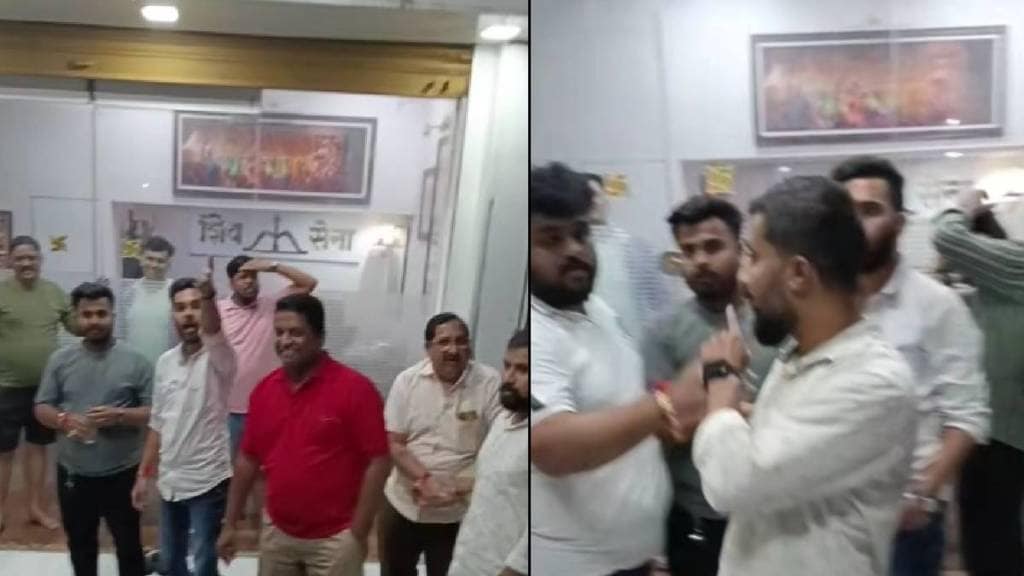 Shinde group activist threatens to kill someone in front of a police officer in navi Mumbai