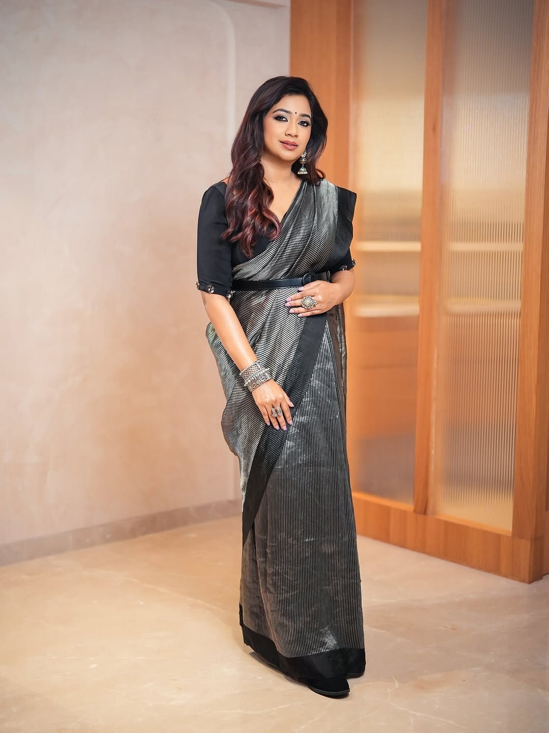 Shreya goshal beautiful saree looks