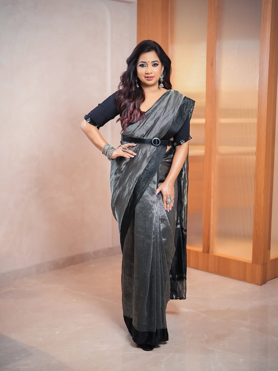 Shreya goshal beautiful saree looks