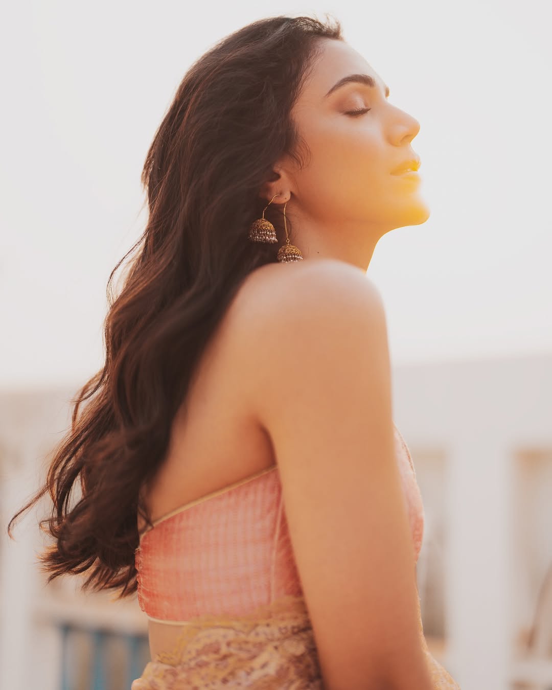 Shriya Pilgaonkar Denim Off Shoulder Dress