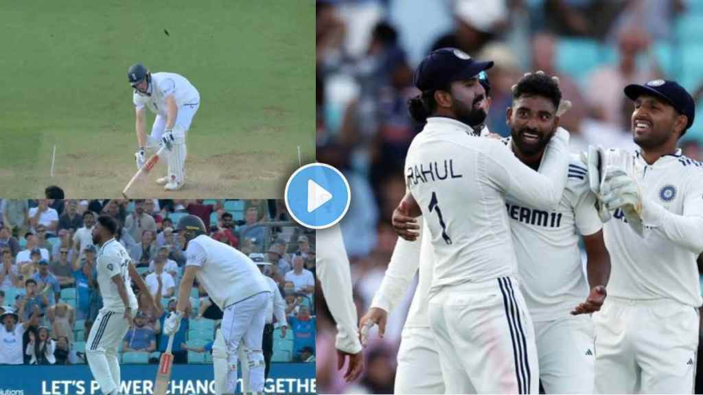 Mohammed Siraj Clean Bowled Zak Crawley on Last Ball as He Fell Into India Trap IND vs ENG oval test Day 3 Watch Video