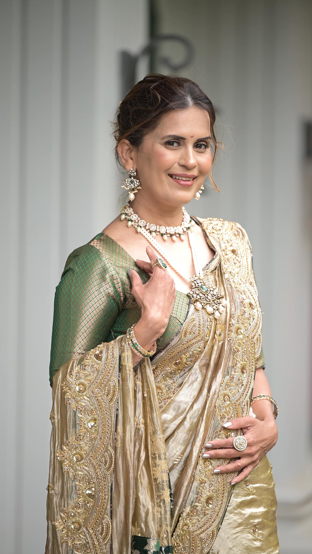 Sonali Khare Purple Paithani Saree