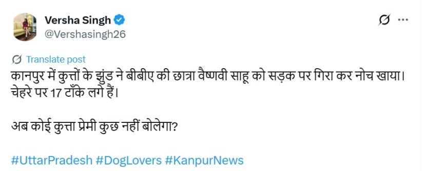 Stray Dog Attack kanpur