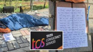 TCS Employee Sleep on Footpath
