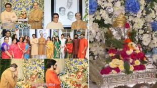 Uddhav Thackeray first visit raj thackray shivtirth for Ganpati darshan ganesh Chaturthi 2025