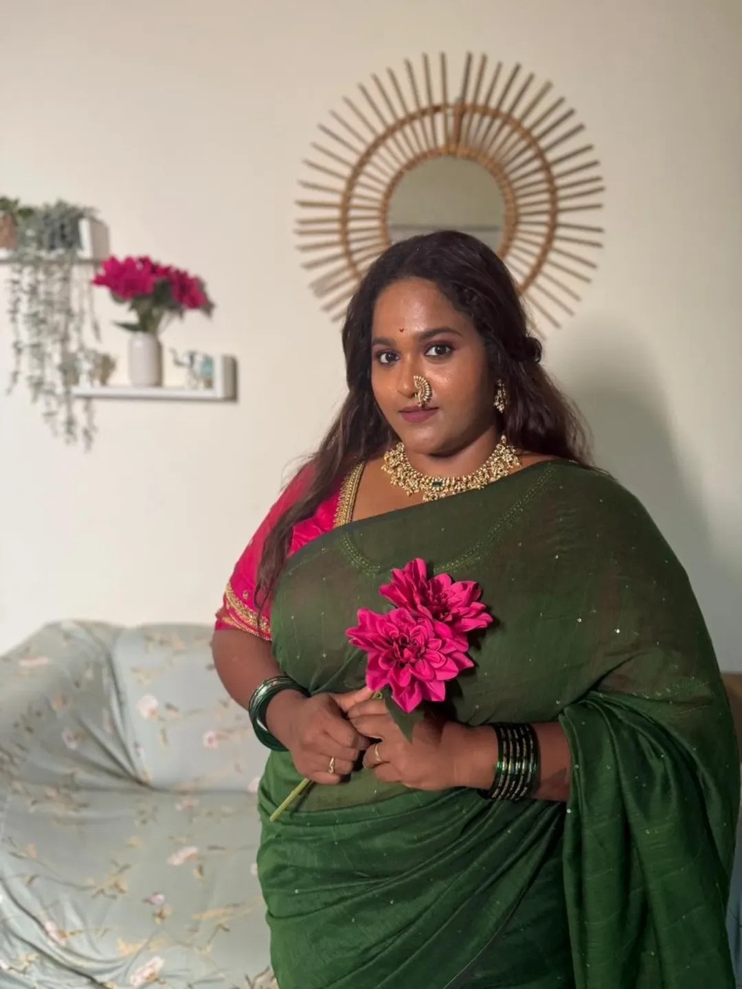Vanita Kharat Saree Look Maharashtrachi Hasyajatra