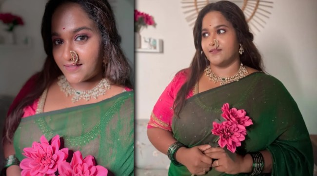 Vanita Kharat Saree Look Maharashtrachi Hasyajatra
