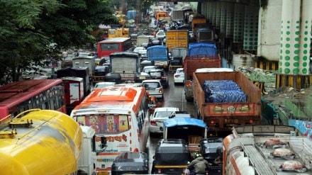 Thane traffic jam, Thane to Konkan buses, Ganeshotsav 2025 travel, Shiv Sena bus services, Thane traffic update,