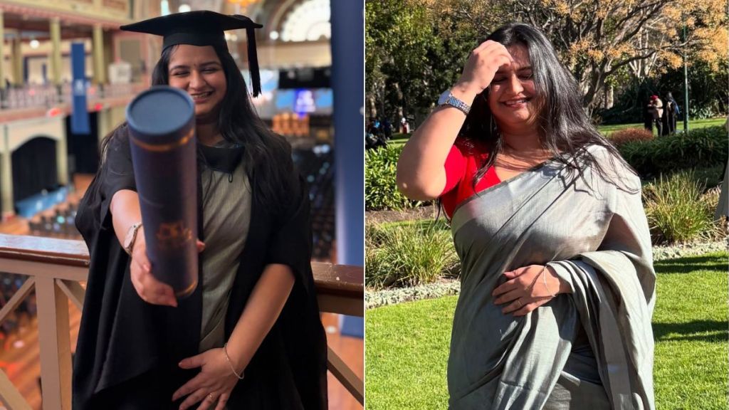 Yeu Kashi Tashi Me Nandayla serial fame actress Anvita Phaltankar completed her Masters degree from the University of Melbourne share photos on social media