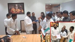 Protesters met Deputy Chief Minister Eknath Shinde at his residence in Thane