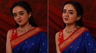 aboli serial fame gauri kulkarni share royal blue paithani look photos on social media