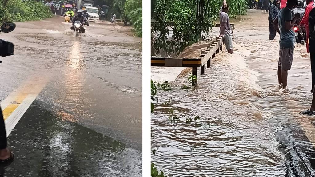 Areas in Aarey submerged due to heavy rains Mumbai print news