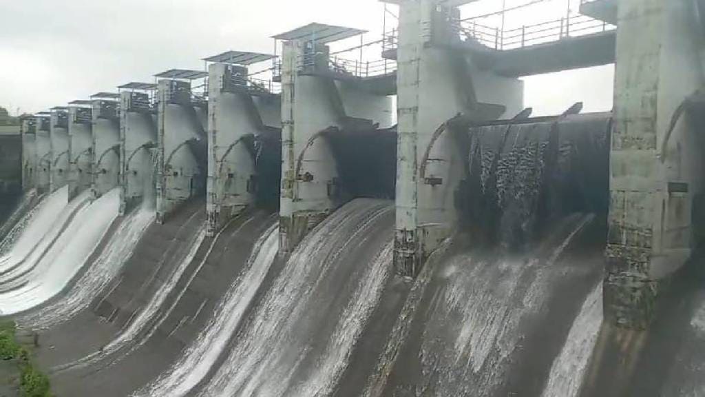 Water release from Barvi Dam
