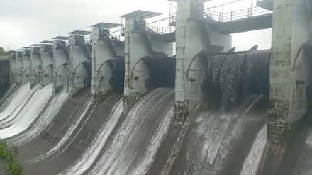 Water release from Barvi Dam