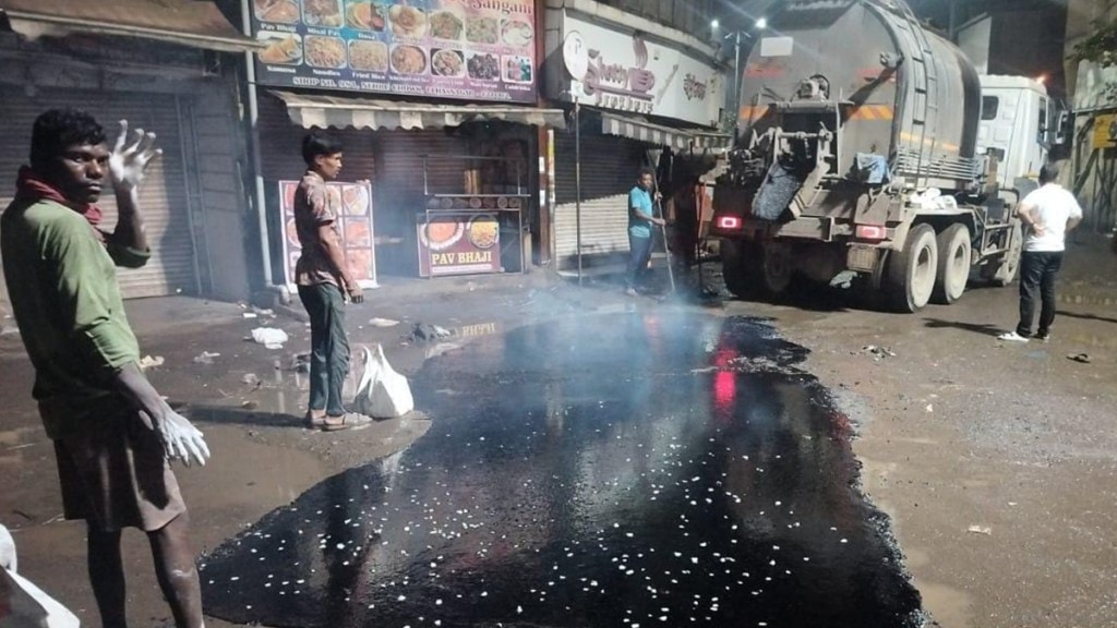 thane road potholes