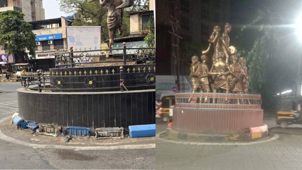 महापालिकेने सौंदर्यीकरण केलेल्या चौकांचे सौंदर्य मावळे; अवघ्या वर्षभरातच दुरवस्था झाल्याने नागरिकांमधून संताप