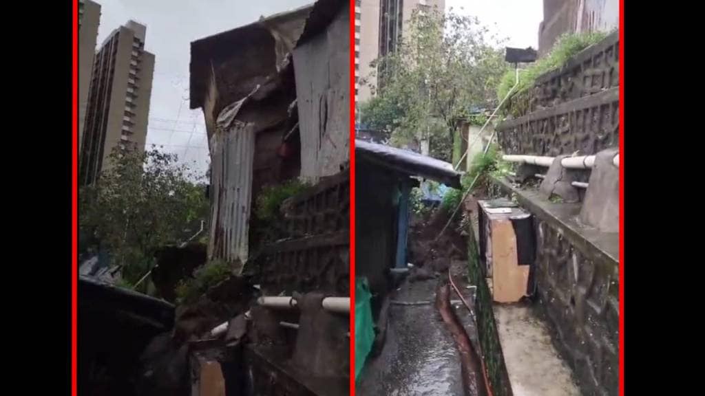 Seven huts damaged after protective wall collapses in Chembur