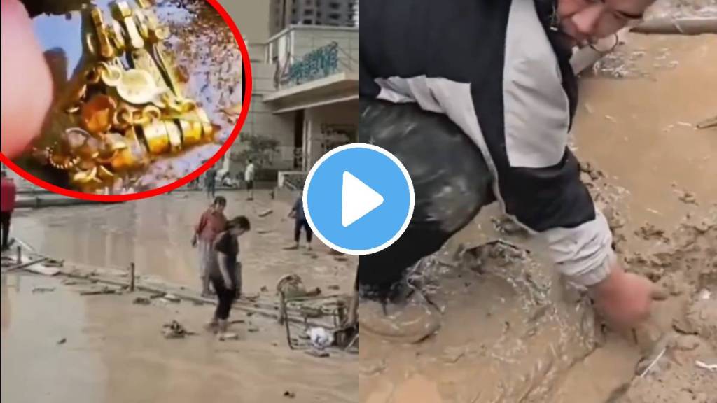china Flash flood washes away gold and silver jewellery