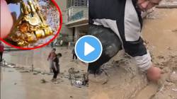 पुरात सोन्याच्या दुकानातील १२ कोटींचं सोनं, चांदी-हिरे गेलं वाहून; आता शोधण्यासाठी चिखलात उतरले लोक, पाहा VIDEO