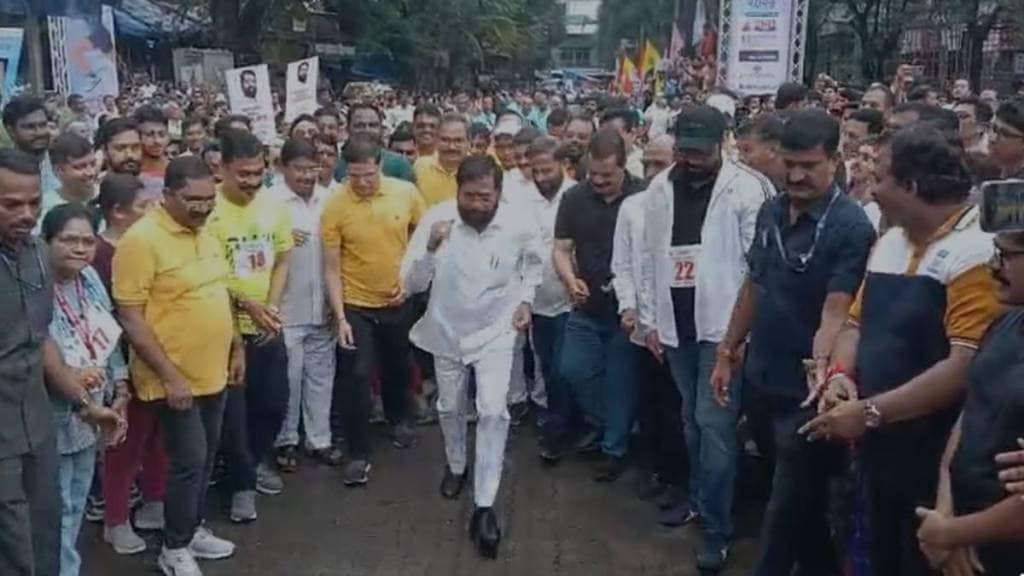 Eknath Shinde runs for marathon