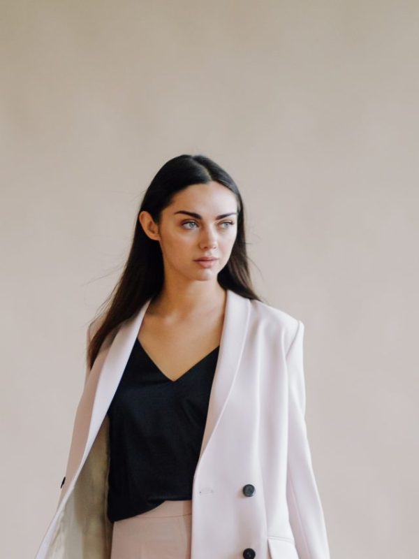 fashion portrait of young elegant woman