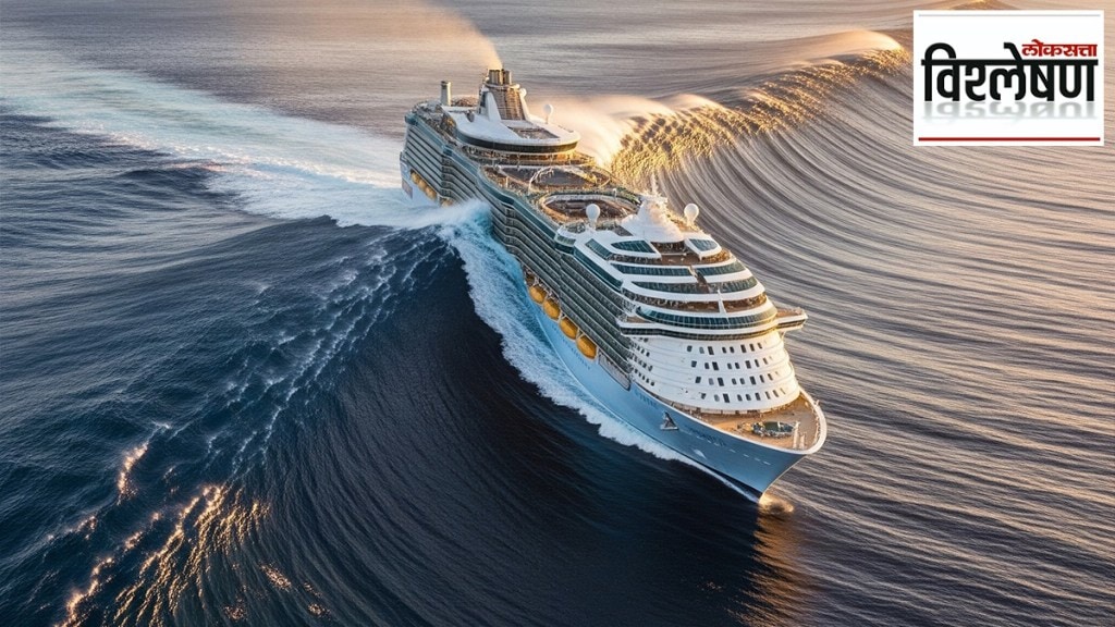 cruise ship in tsunami