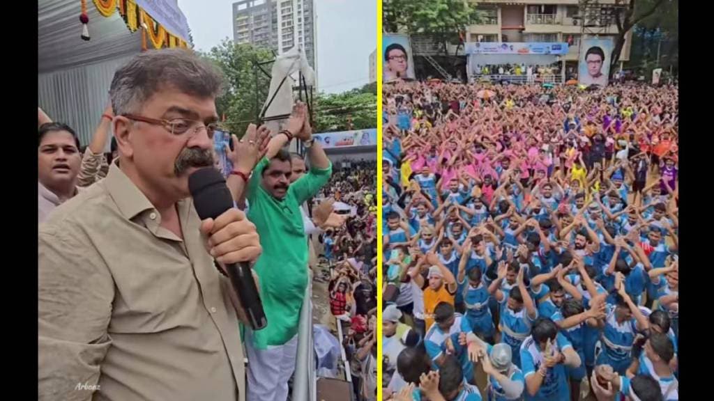 Dahi Handi 2025 Celebration: MLA Jitendra Awhad sang 'Jai-Jai Maharashtra Majha'