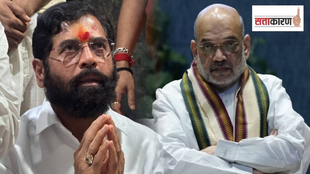 शिवसेना शिंदे गटाचे प्रमुख एकनाथ शिंदे व केंद्रीय गृहमंत्री अमित शाह (छायाचित्र पीटीआय)