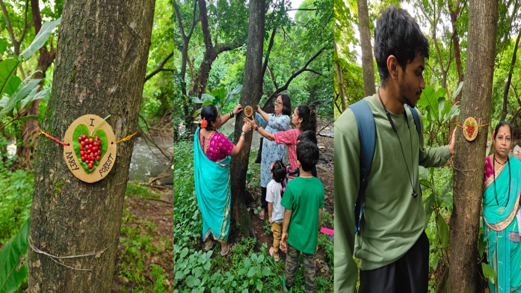 environmental message through tree rakhis in aarey mumbai