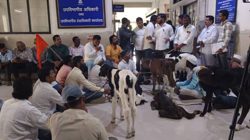 Farmers protest in Sangamner