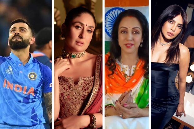 Independence Day 2025 : ड्रीम गर्ल हेमा मालिनी यांच्यापासून ते दिग्गज क्रिकेटपटू विराट कोहलीपर्यंत अनेक खेळाडू व बॉलिवूड सेलेब्रिटींनी भारतीयांना देशाच्या ७९ व्या स्वातंत्र्य दिनाच्या शुभेच्छा दिल्या आहेत.