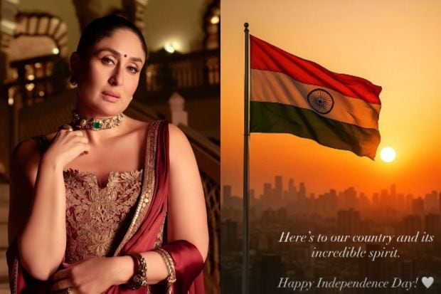 सोशल मीडिया स्टोरीमध्ये करीना कपूर खानने म्हटलं आहे की 'स्वातंत्र्य दिनाच्या शुभेच्छा' (फोटो : करीना कपूर इन्स्टाग्राम)