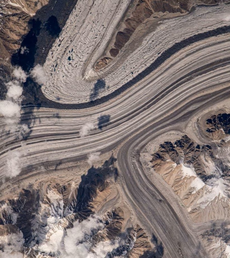 NASA Images Karakoram mountain range Himalayas | Himalayas Karakoram mountain range glaciers NASA photo