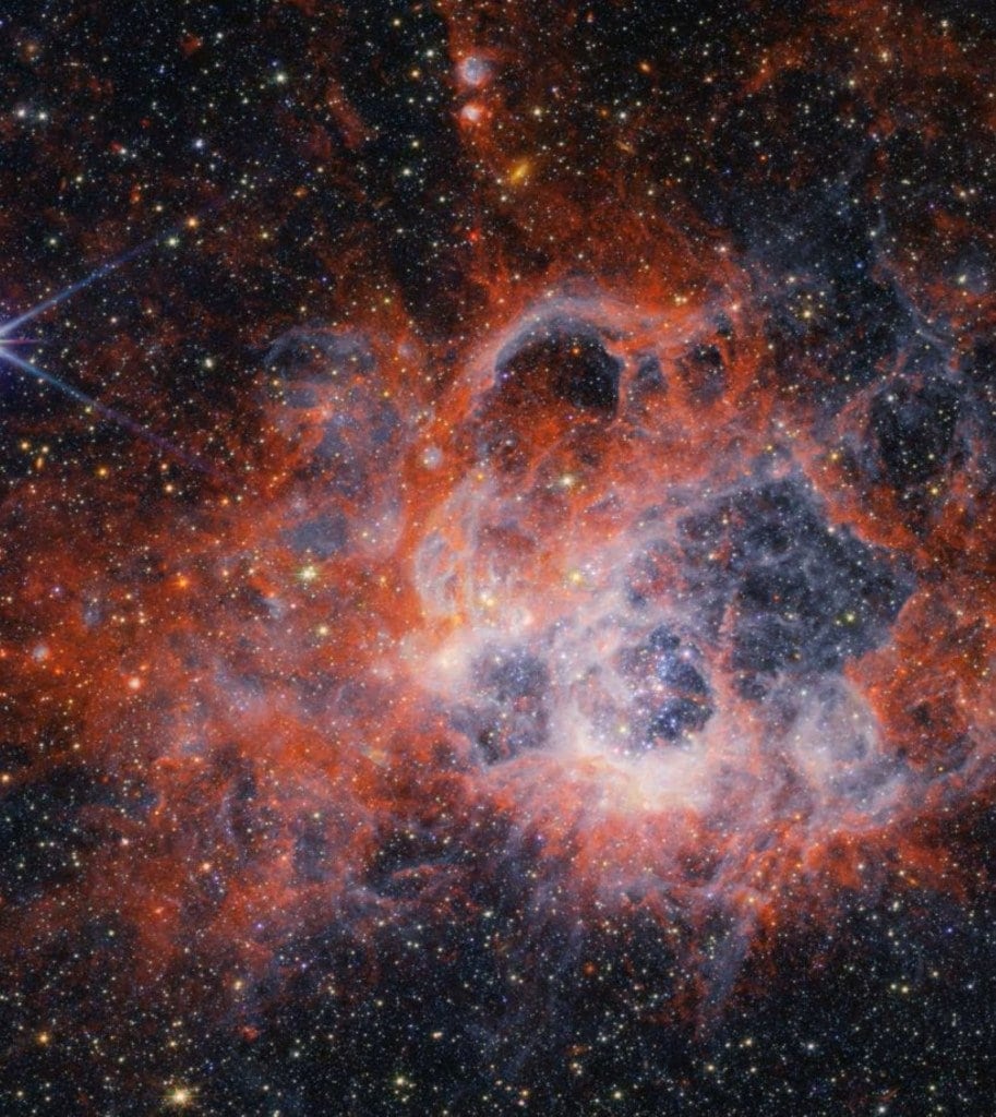 NASA James Webb Space Telescope Hot Young Star Image | Image of star formation taken by NASA James Webb Space Telescope