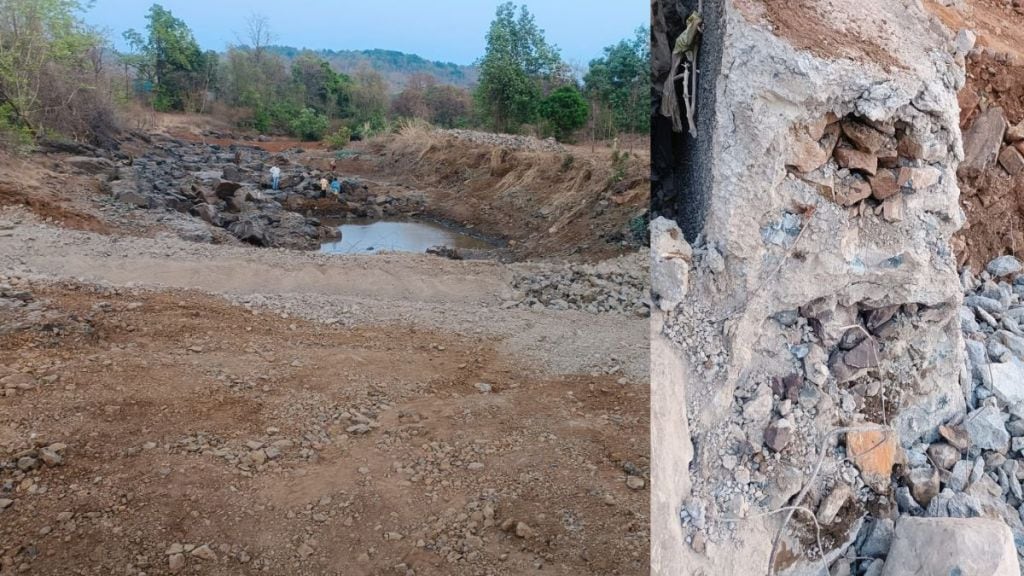 irrigation barrage in Shahapur Babre village deliberately demolished FIR filed by water conservation department