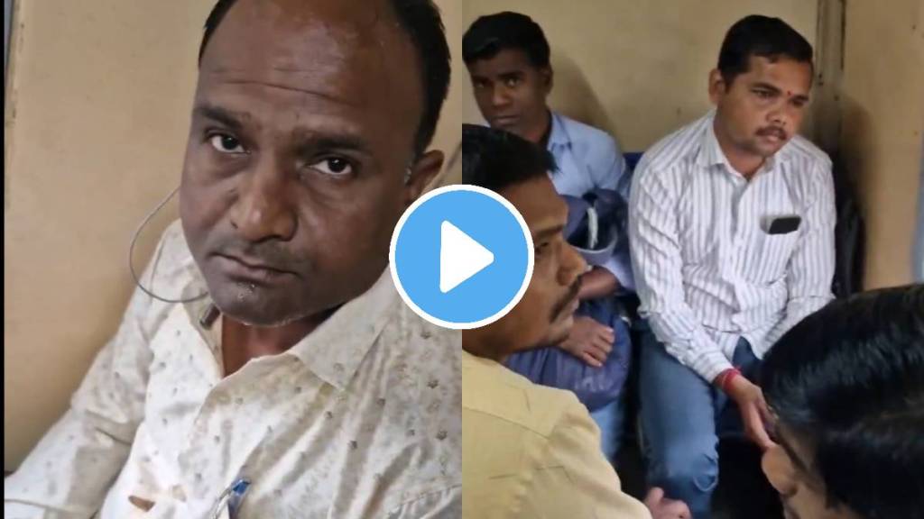 kasara kalyan local train passengers fight for seats video viral