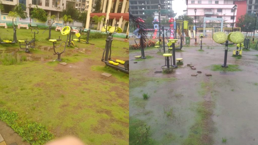 kaul city garden turns into pond due to poor maintenance vasai citizens demand action