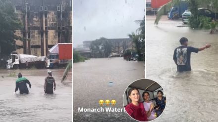 kon hotis tu kay zalis tu serial fame sakshi gandhi and sakshi mahajan travel by truck due to heavy waterlogging revati lele share video