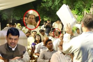 Devendra Fadnavis slam Uddhav Thackeray over sitting in last row during INDIA meet Rahul Gandhi marahi news