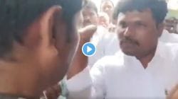 Andhra Ministers Brother Slap Cop Video : मंत्र्याच्या भावाने थेट पोलीसाच्या कानशिलात लगावली, झाली अटक; Video होतोय व्हायरल