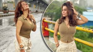 Photos: स्टायलिश कॉलर टॉप व कार्गोमध्ये माधवी निमकरचा हॉट अंदाज, थेट हायवेवर काढले फोटो