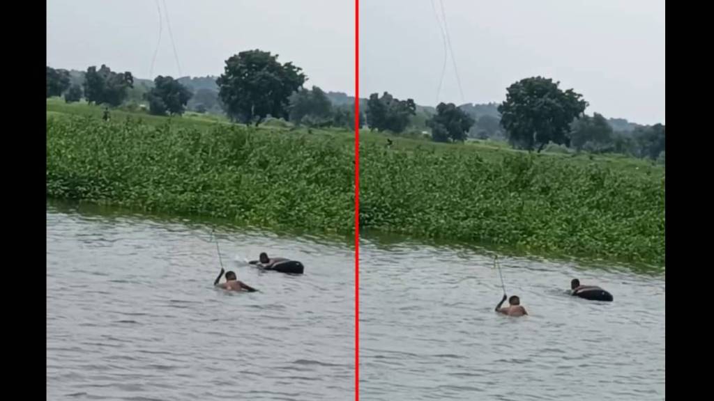 Repair of the electricity system by crossing the overflowing Vena Rive