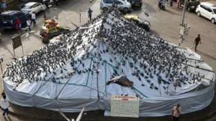 marathi ekikaran samiti karyakarta detained by police protest against kabutar khana