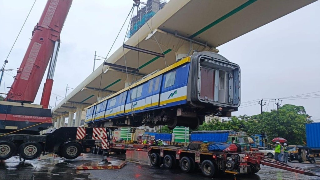 Metro 4 Thane Metro Trial Run mumbai